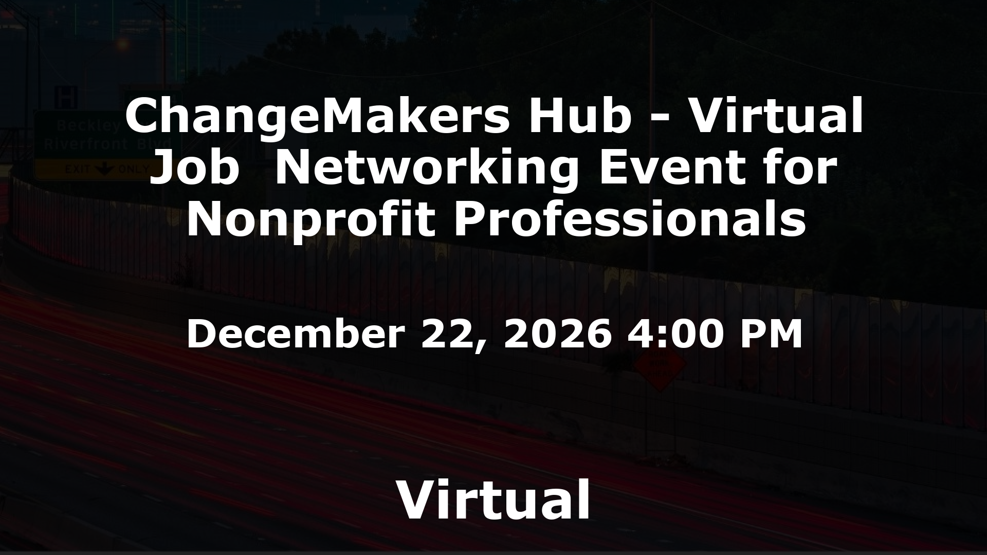 ChangeMakers Hub - Virtual Job  Networking Event for Nonprofit Professionals event image